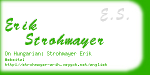 erik strohmayer business card